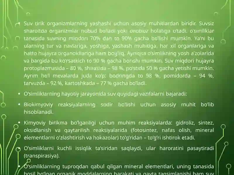 O’SIMLIKLARDA SUV HARAKATINING PASTKI MEXANIZMLARI 2