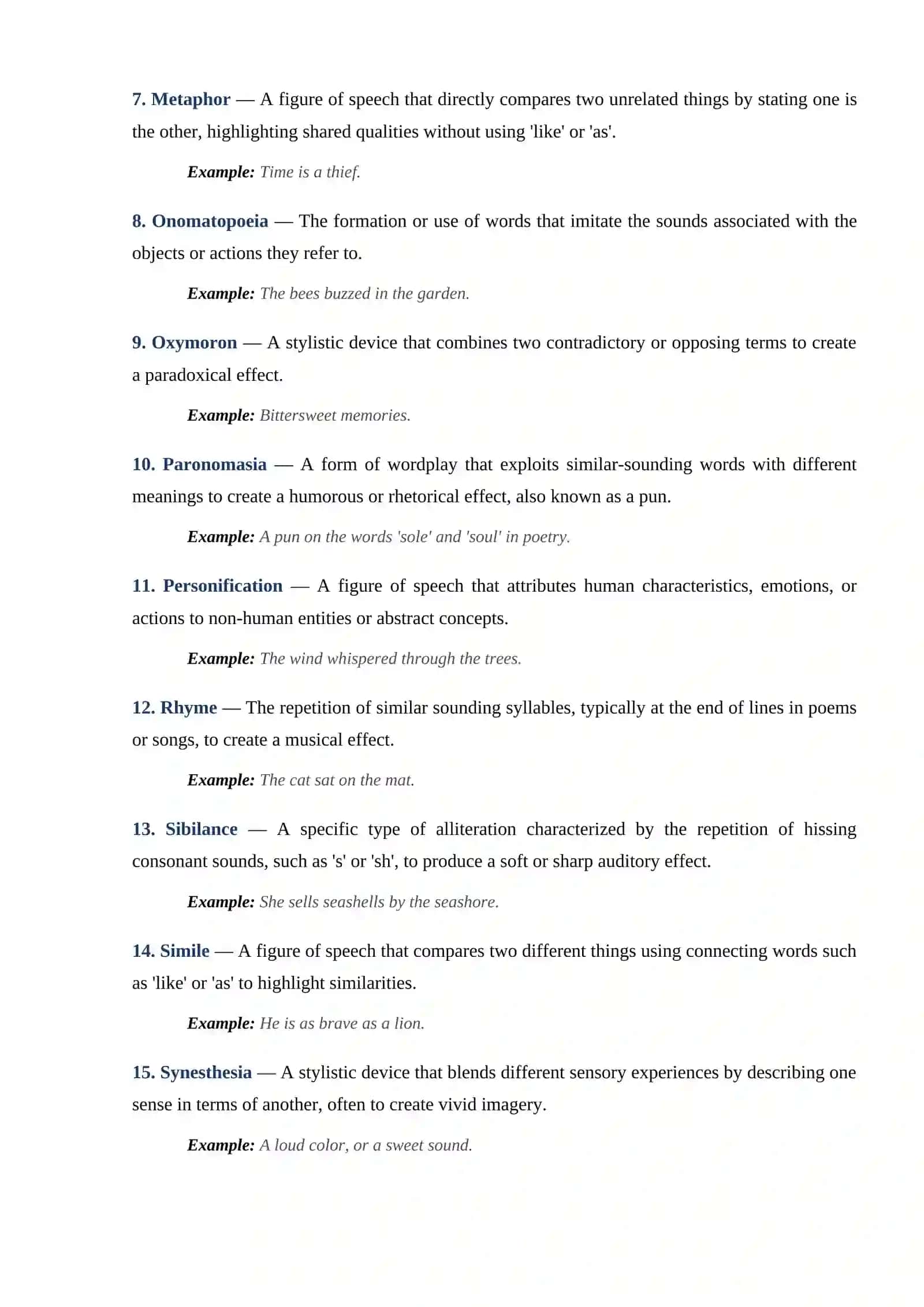 Glossary of Phonetic Expressive Means and Stylistic Devices 2