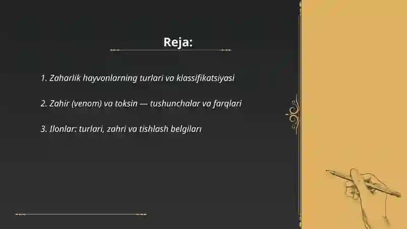 Zaharlik hayvonlar 2