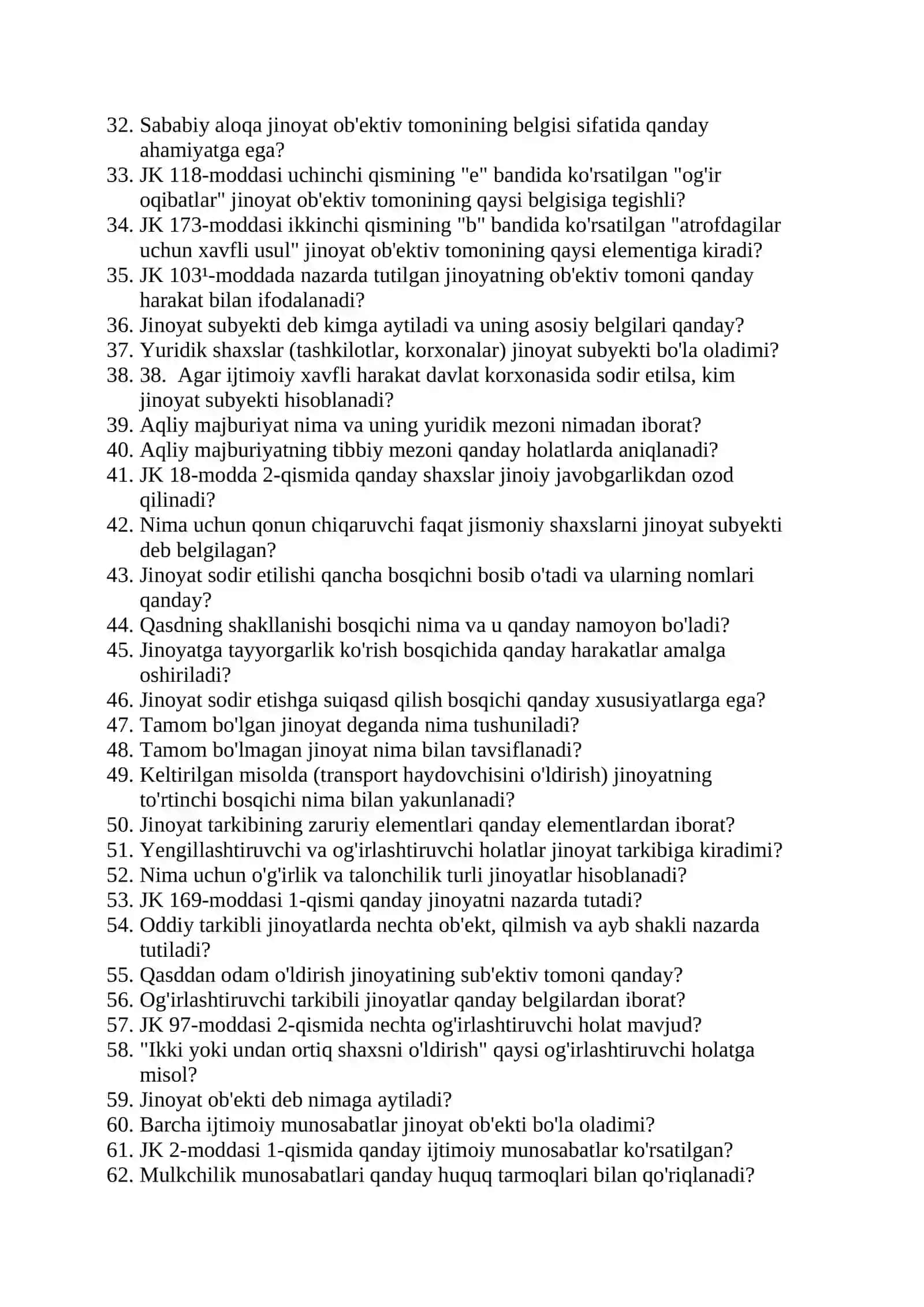Jinoyat huquqi mavzulari 2