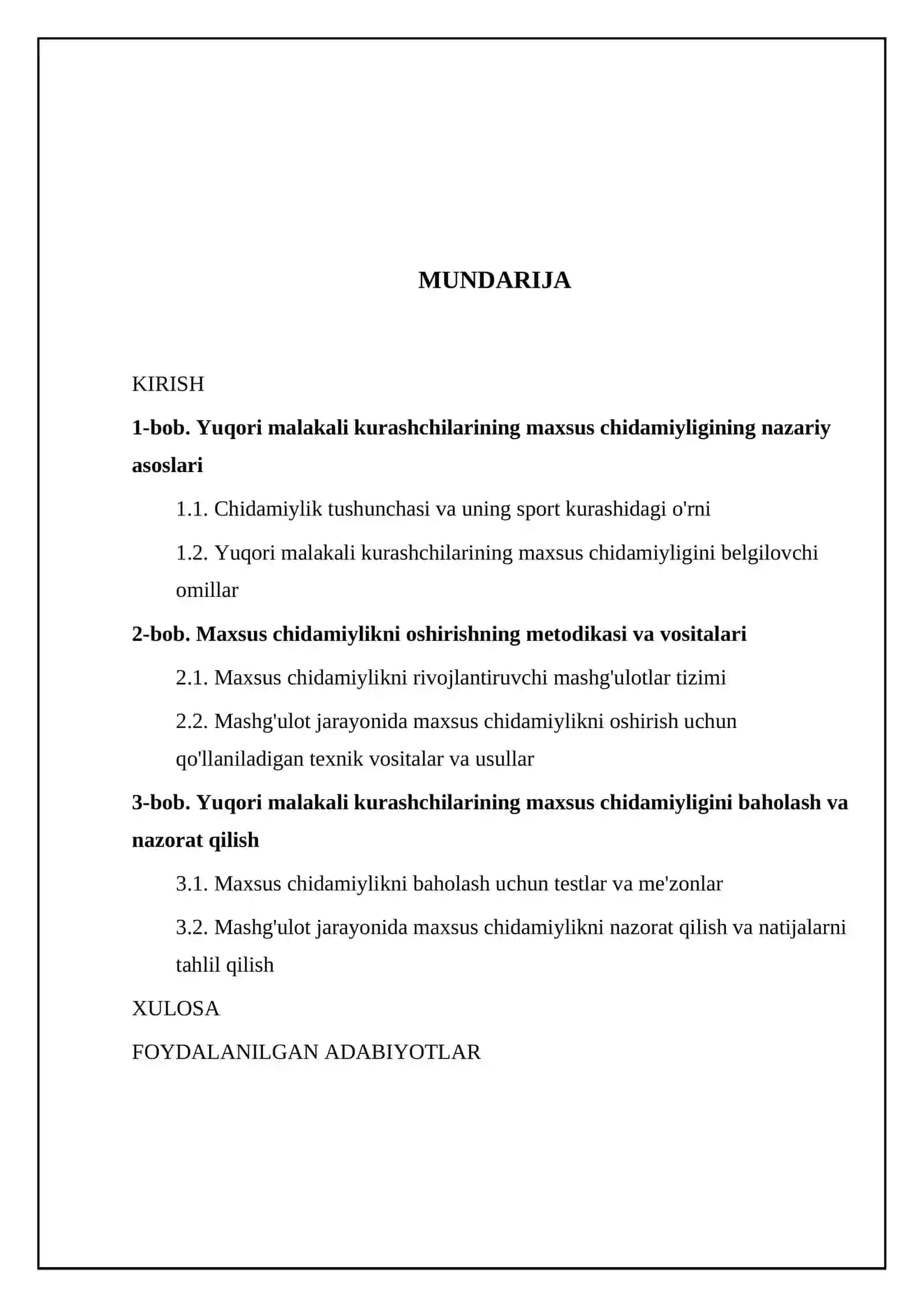 Yuqori malakali kurashchilarining maxsus chidamiyligini oshirish metodi 2