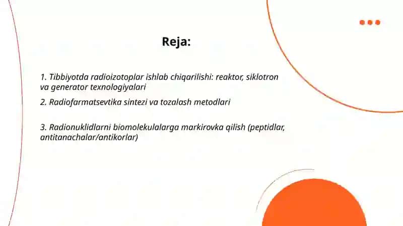 Yadro kimyosining tibbiyotdagi o‘rni 2