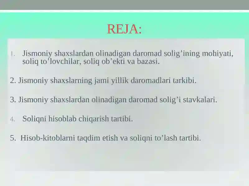 Jismoniy shaxslardan olinadigan daromad soligi 2