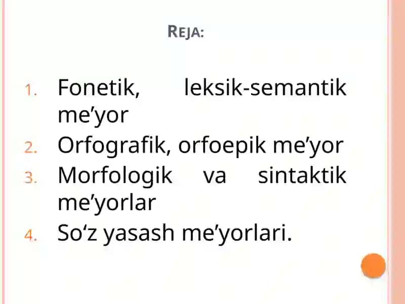 O‘zbek adabiy tili me’yorlari 2