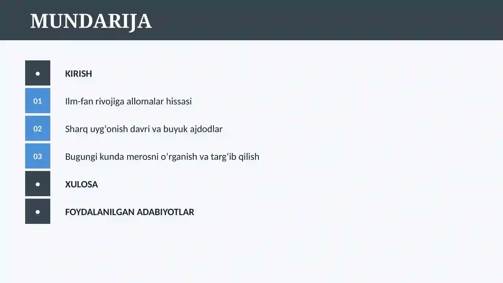 O’ZBEK ALLOMALARINING JAHON SIVILIZASIYASIGA QO'SHGAN HISSASI 2