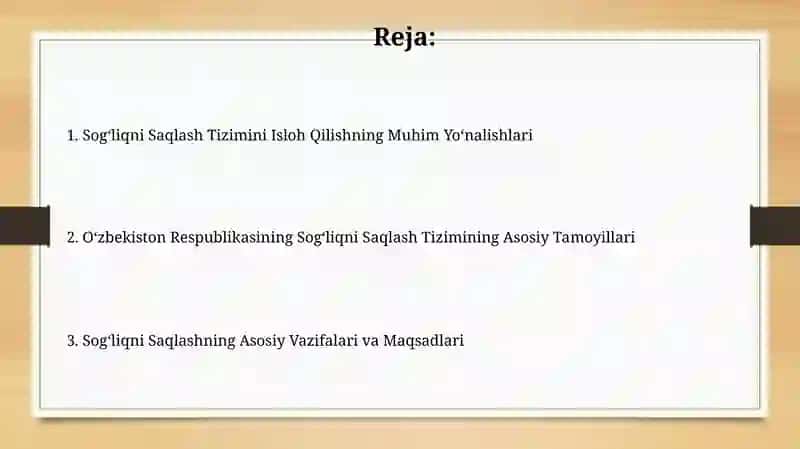 Sog'liqni Saqlash Asoslari 2