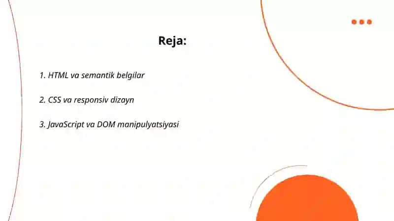Web texnologiyalar 2