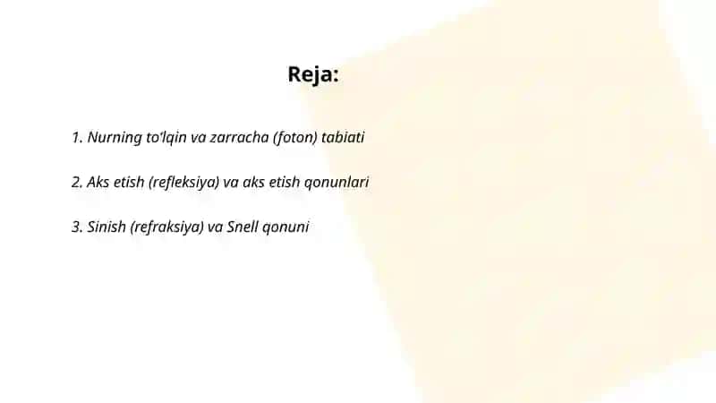 Optik hodisalarni oʻrganish 2
