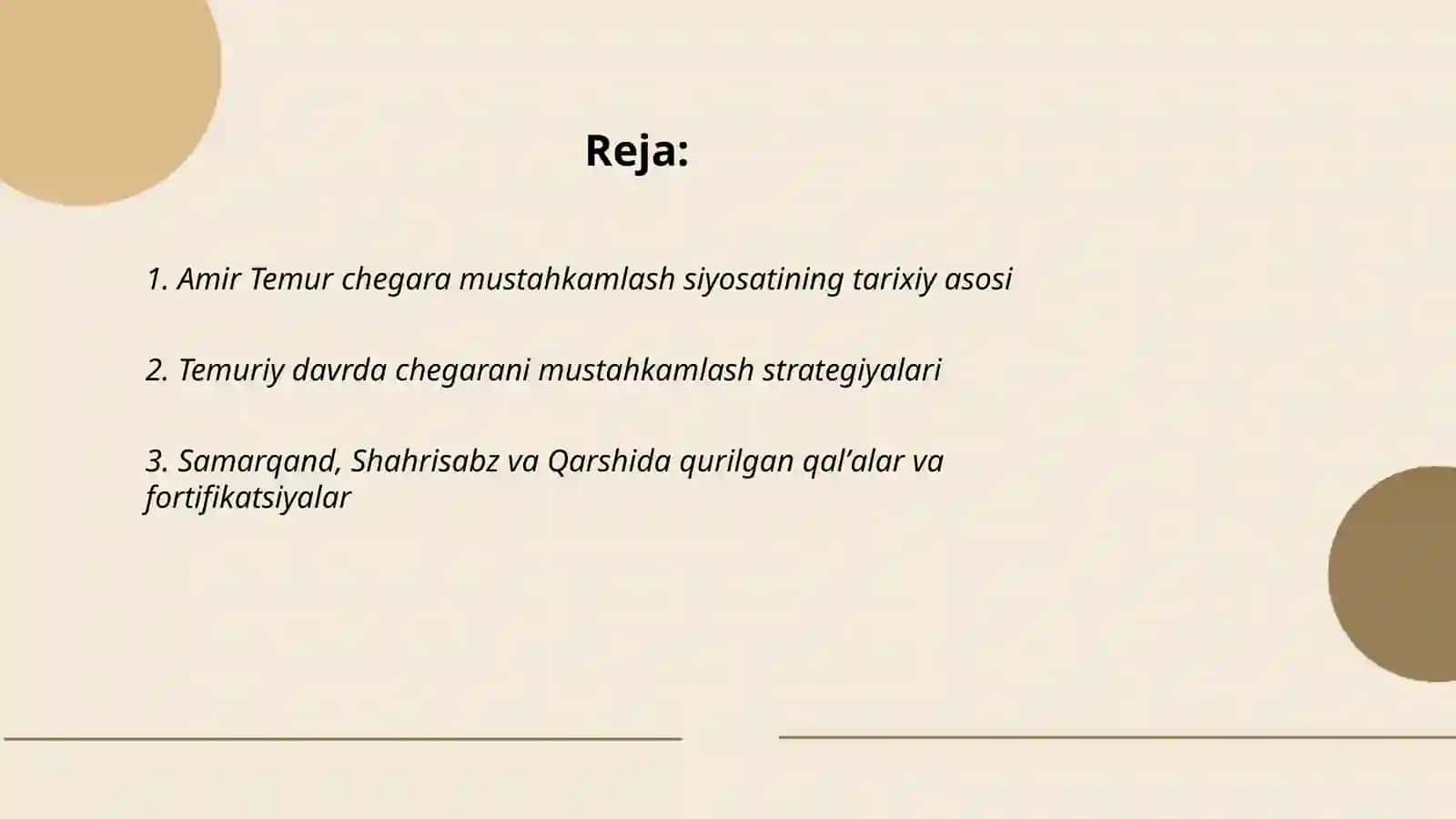 Amir Temur chegara mustahkamlash 2