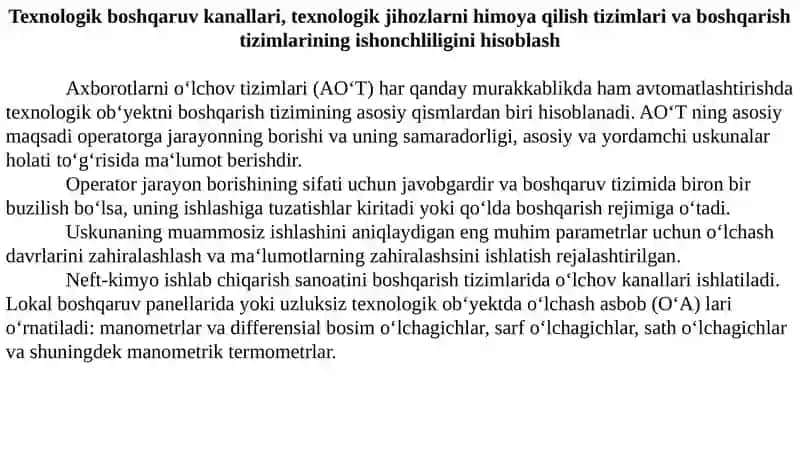 AVTOMATLASHTIRILGAN BOSHQARUV SISTEMALARI 2
