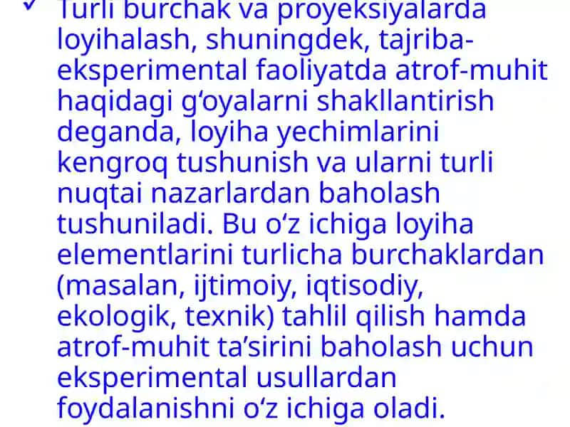 Turliburchak va proyeksiyalarda loyihalash 2
