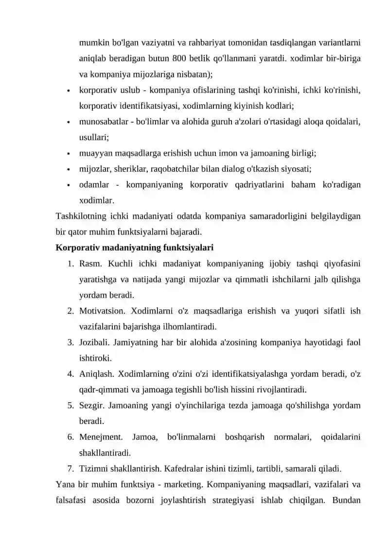 Korporativ madaniyat 2