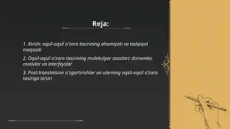 Oqsil-oqsil o'zaro tasiri 2