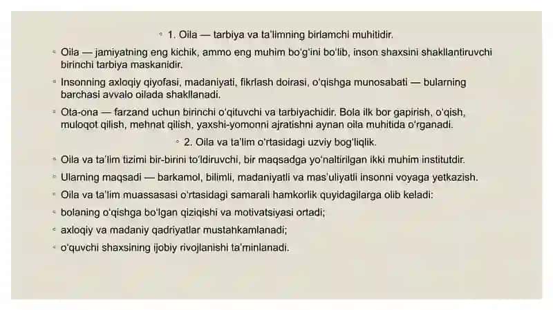 Oila va ta'lim. 2