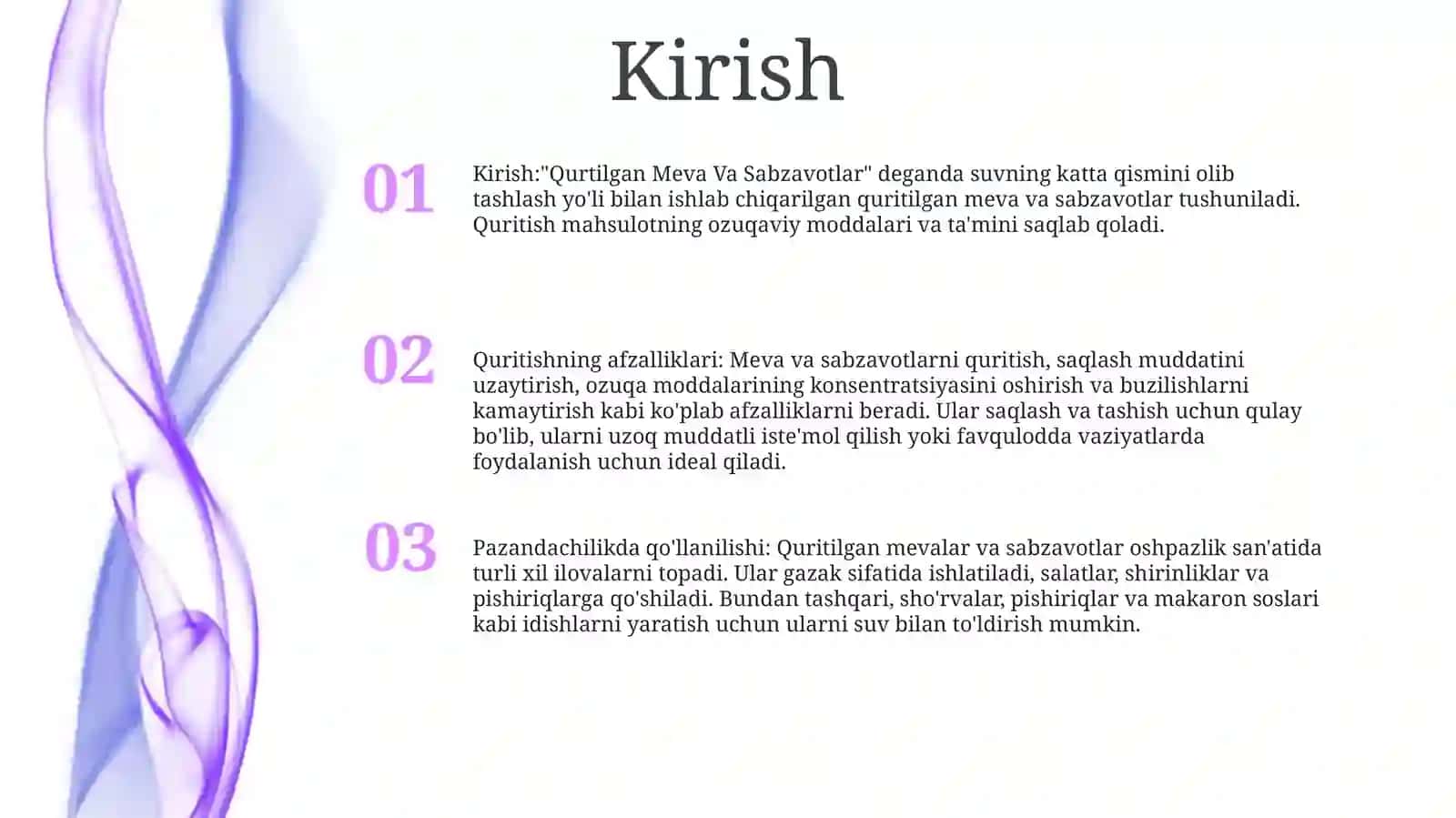 Quritilgan Meva Va Sabzavotlar 2