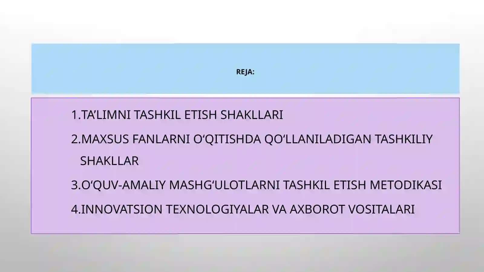 Maxsus fanlarni o‘qitishni tashkiliy shakllari 2