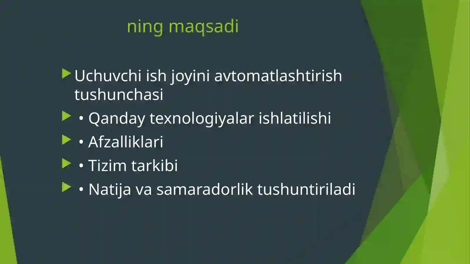 Avtomatlashtirilgan ish joyi yaratish 2