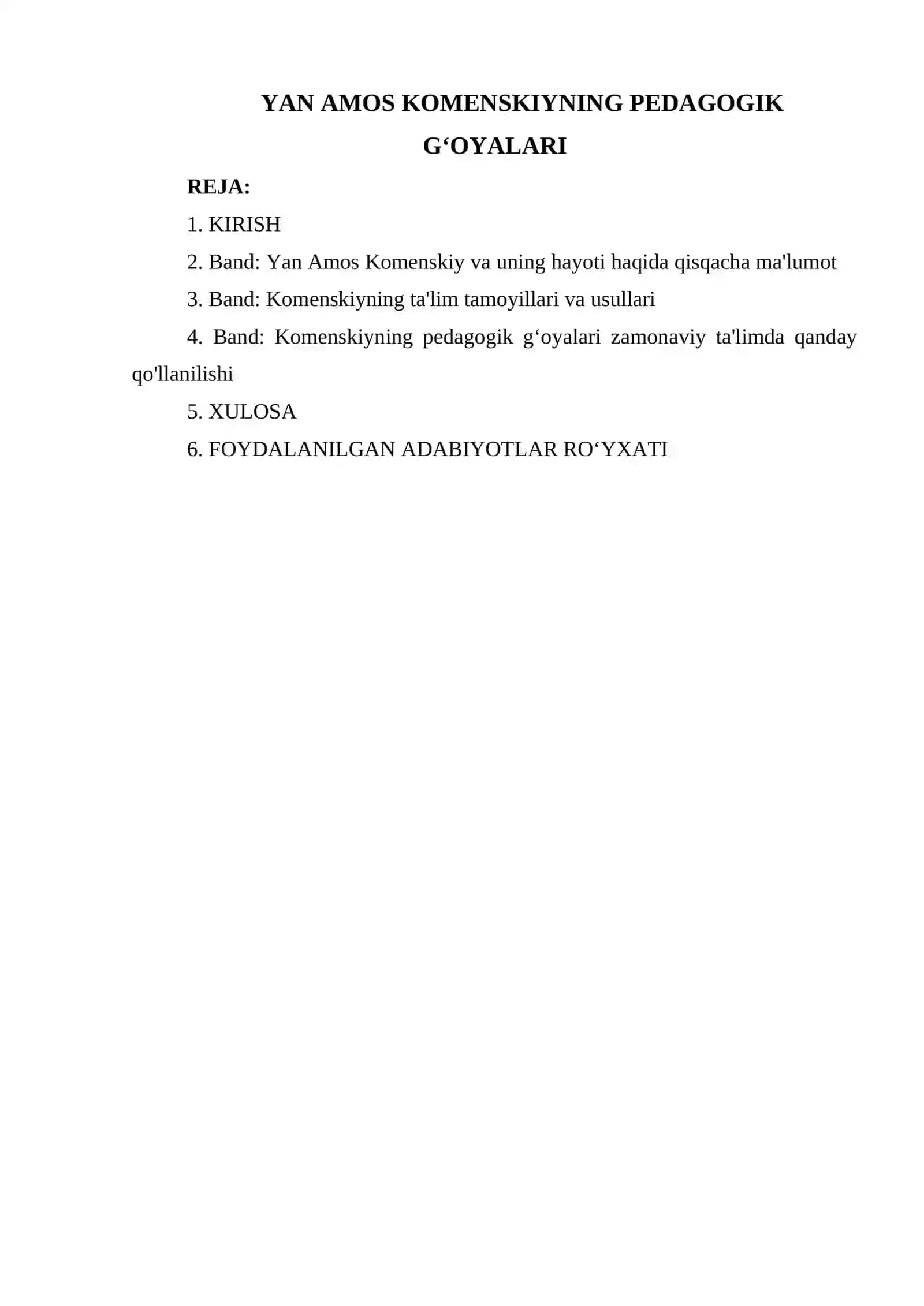 YAN AMOS KOMENSKIYNING PEDAGOGIK G‘OYALARI 2