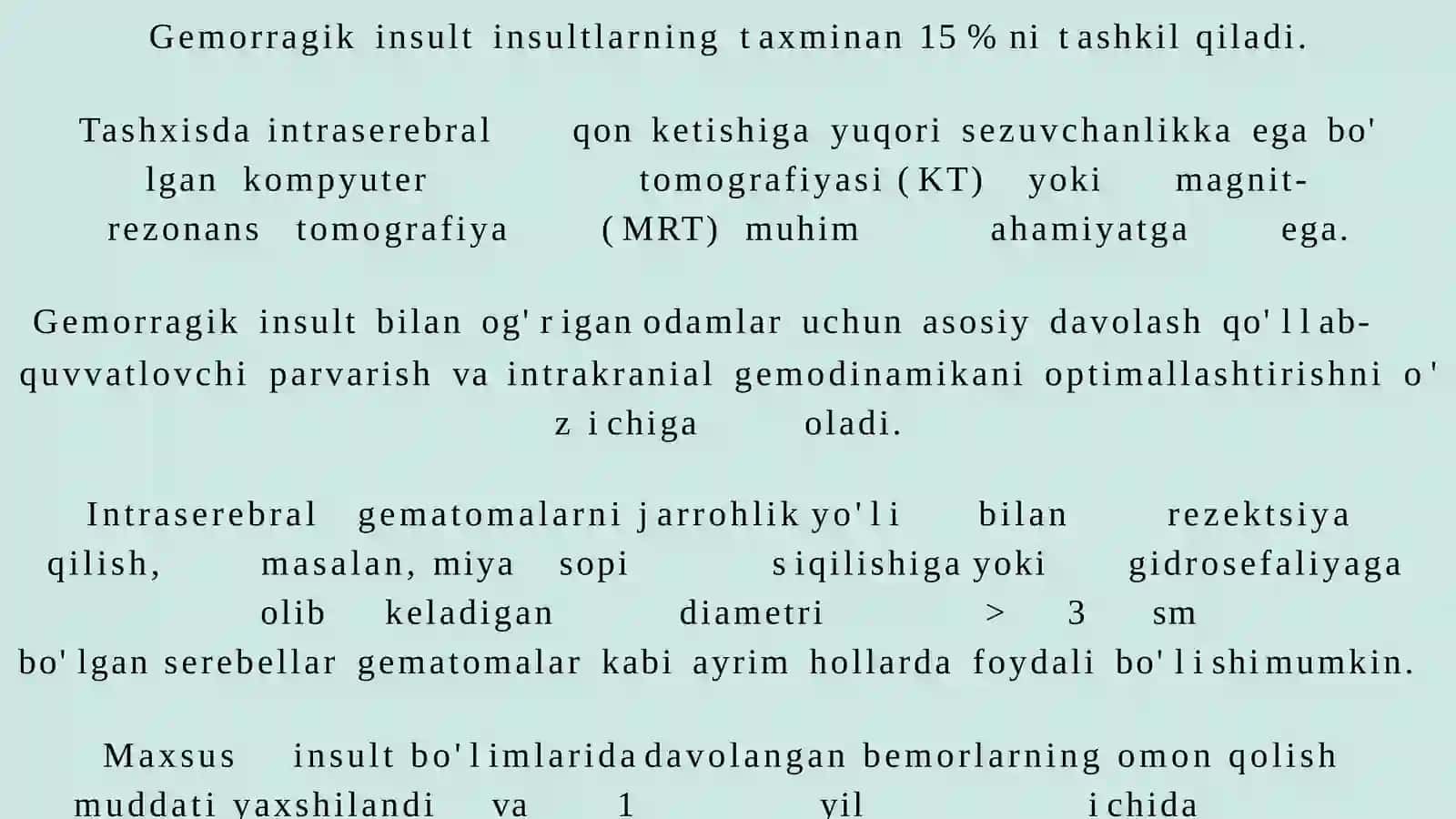 Gemorogik  insult  diagnostikasi 2
