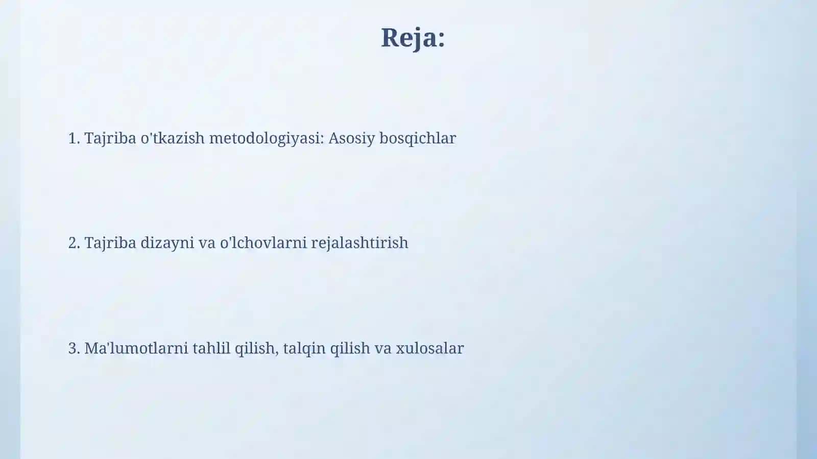 Oddiytajribalarnioʻtkazishmetodikasi 2