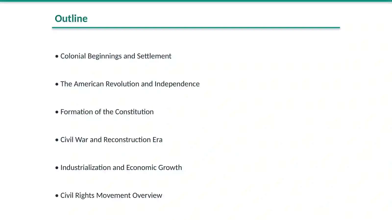 The history of the USA 2