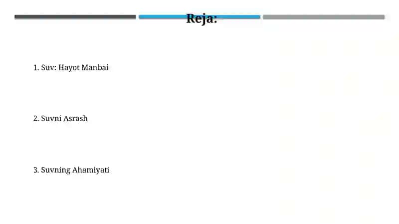 Suv – Hayot Manbai 2