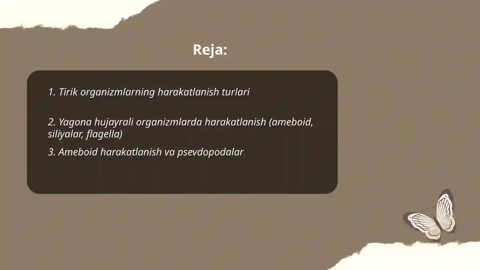 Tirik organizmlarning harakatlanishi 2