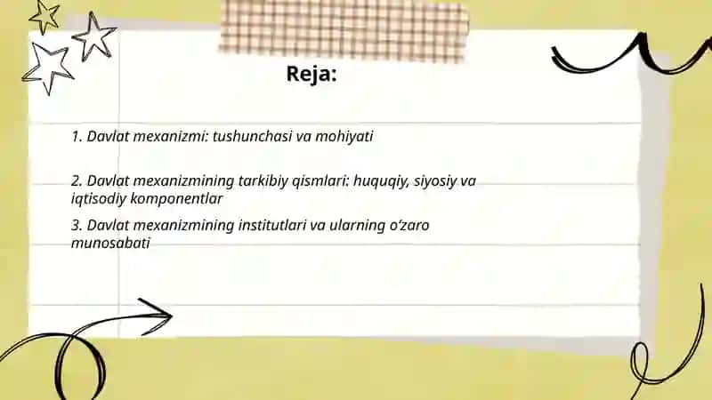 Davlat Mexanizmi va Davlat Funksiyalari 2