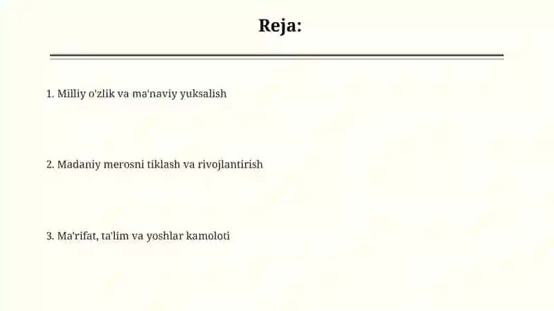 Mustaqillik yillarida O'zbekistonning ma'naviy yuksalishi 2