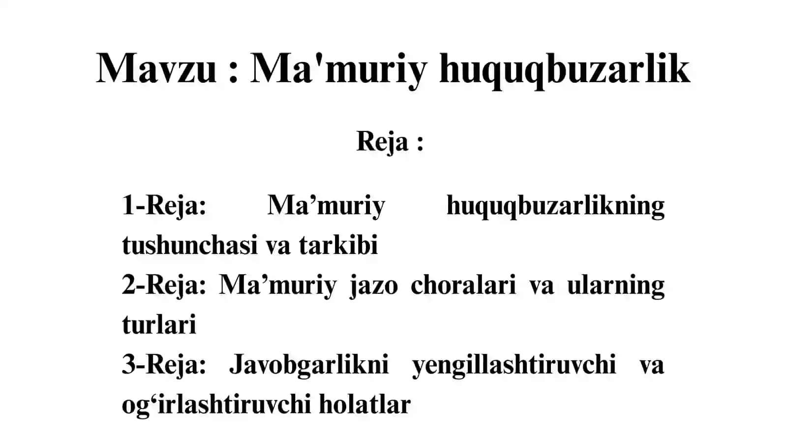 Ma'muriy huquqbuzarlik 2
