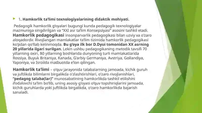 HAMKORLIK PEDAGOGIKASI 2