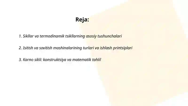 Sikl. Isitish va sovitish mashinalari 2