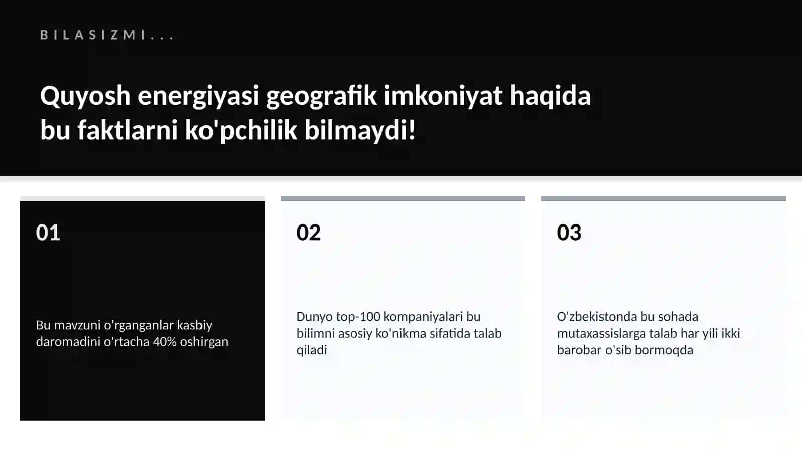 Quyosh energiyasi geografik imkoniyat 2