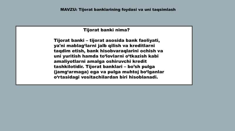 Tijorat banklari 2