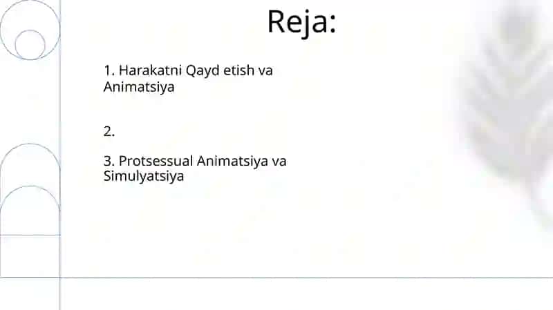 Animatsiya texnologiyalarini yarating 2