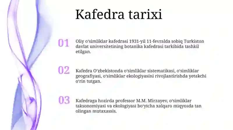 Oliy o‘simliklar kafedrasi 2