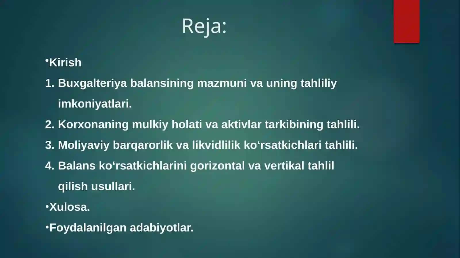 Buxgalteriya balansi tahlili 2