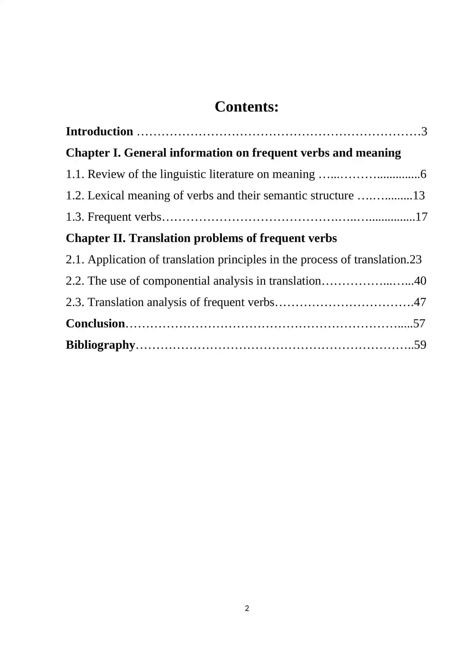 The problem of frequent verbs and their translation into English 2
