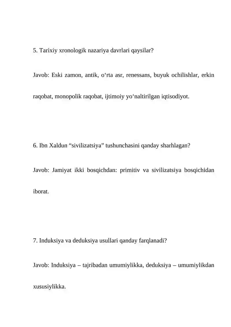 Iqtisodiy ta'limotlar tarixi testlar javobi bilan 2