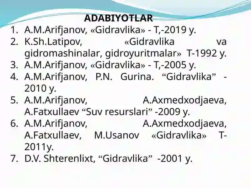Kanallarni loyqa bosishga tekshirish 2