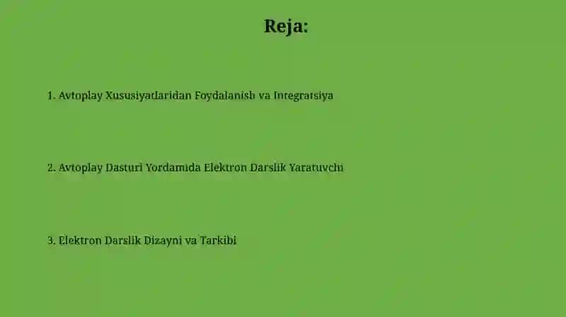 Avtoplay Dasturi 2