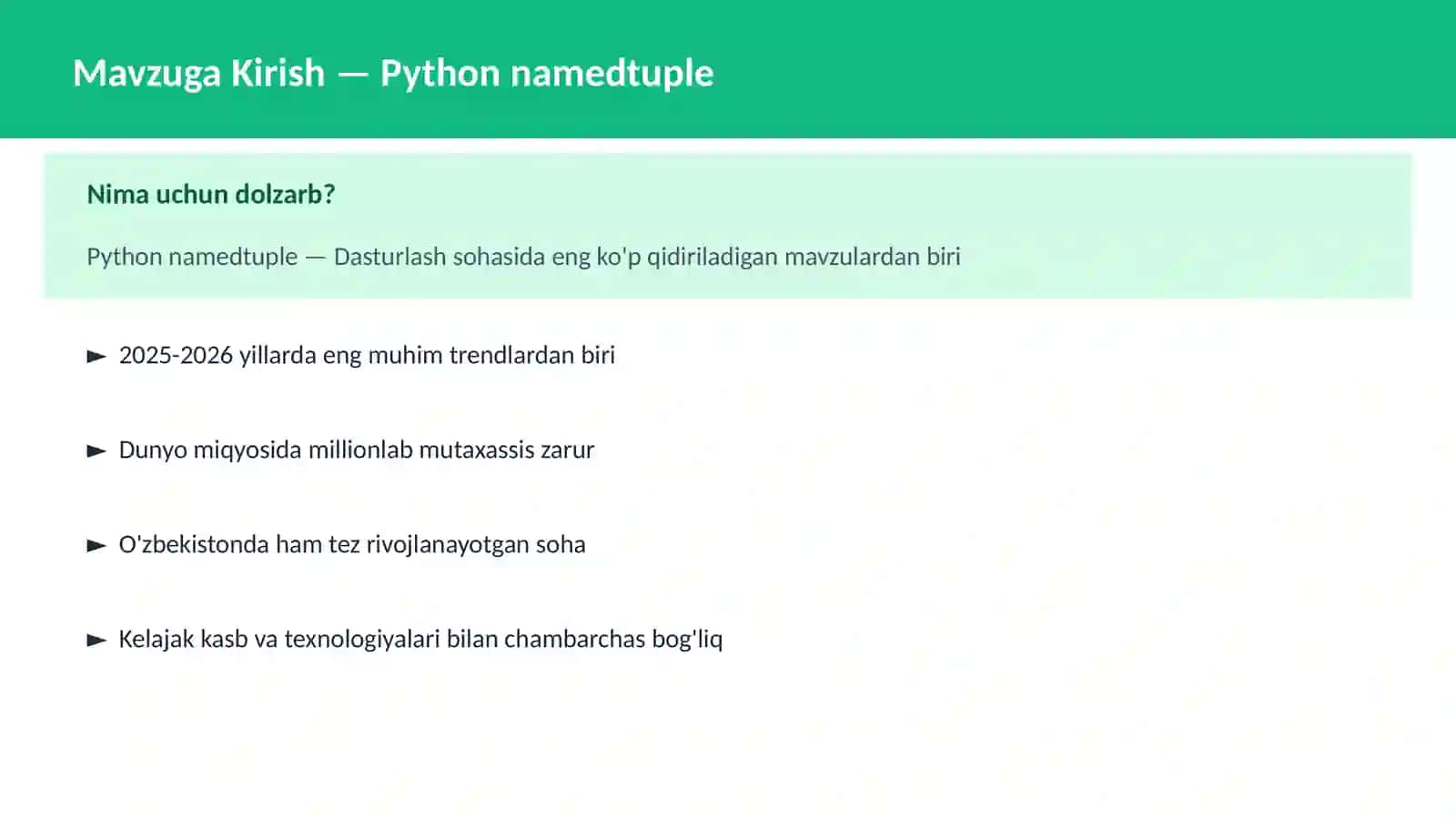 DASTURLASH | PYTHON DASTURLASH 2
