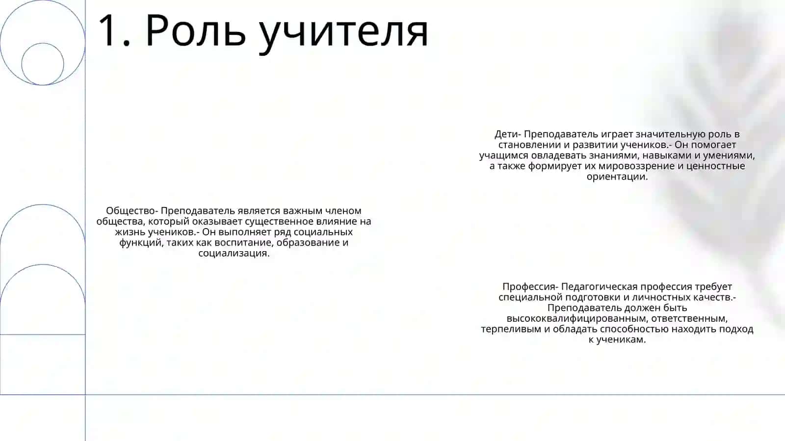 Особенности Педагогической Профессии 2