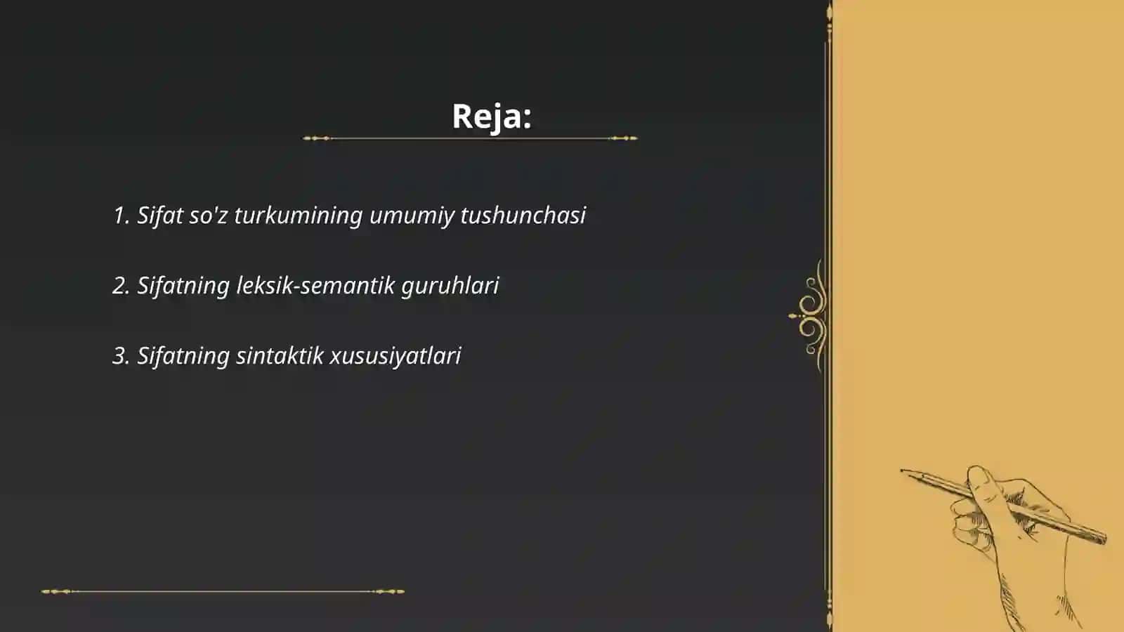 Sifat soʻz turkumi 2