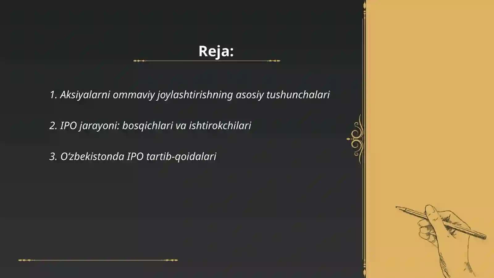 Aksiyalarni ommaviy joylashtirish (IPO) 2
