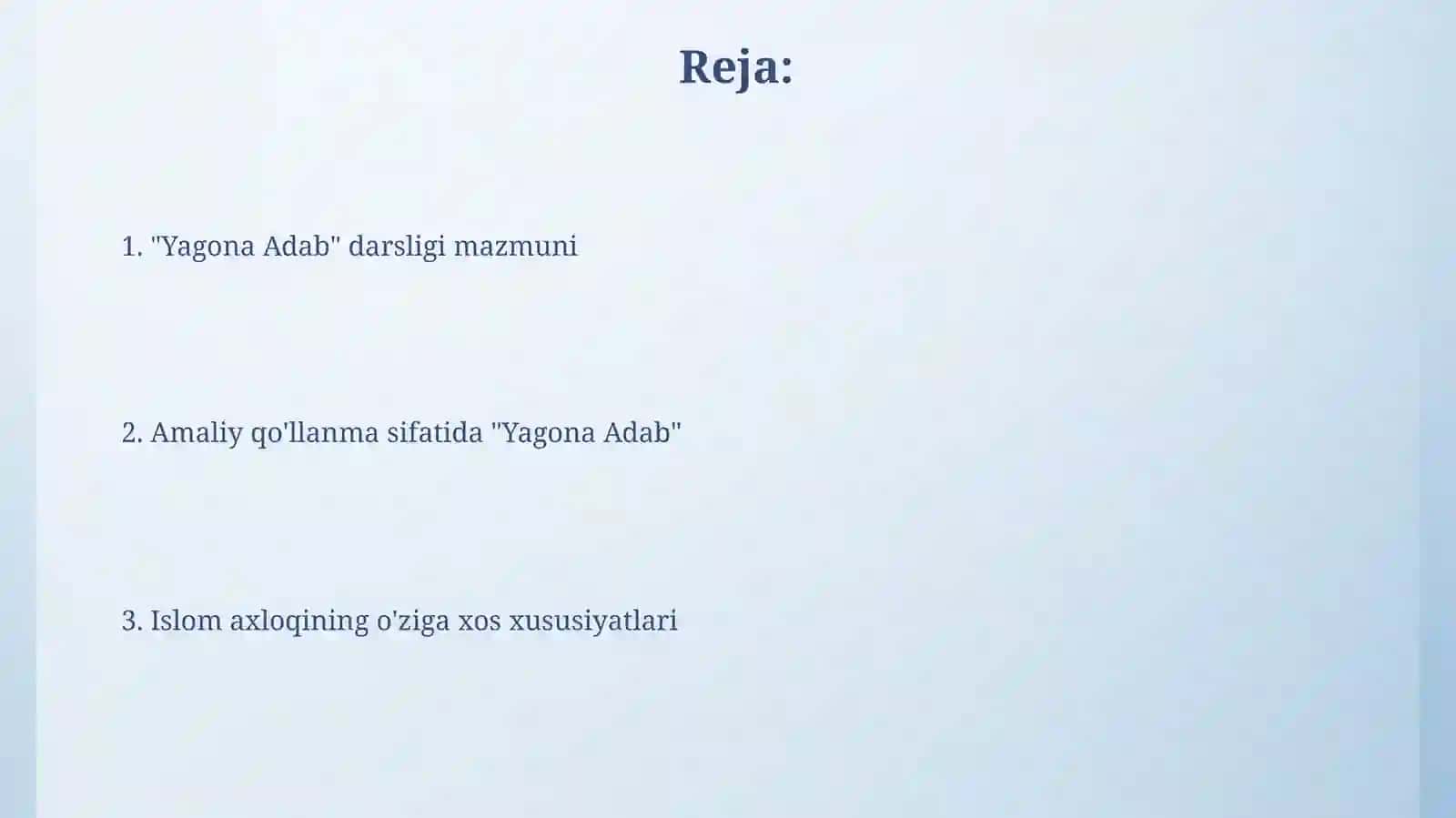 AL-ADAB AL-MUFRAD Islomiy odob -axloqdarsligi 2