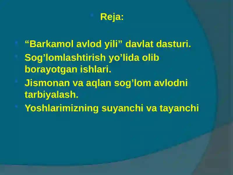 Barkamol avlod yili 2