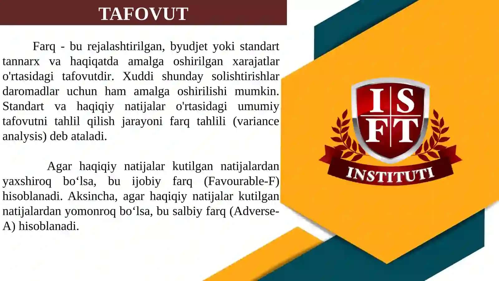 XARAJATLAR TAFOVUTI 2