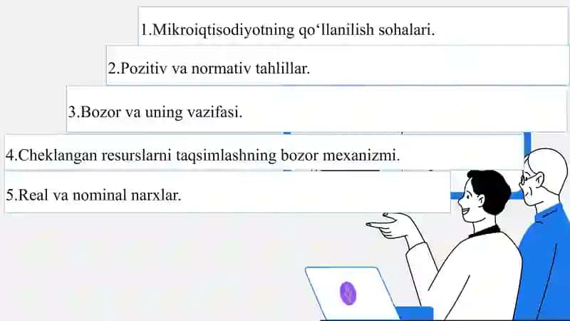 “Mikroiqtisodiyot” fanining mazmuni, maqsadi va vazifalari 2
