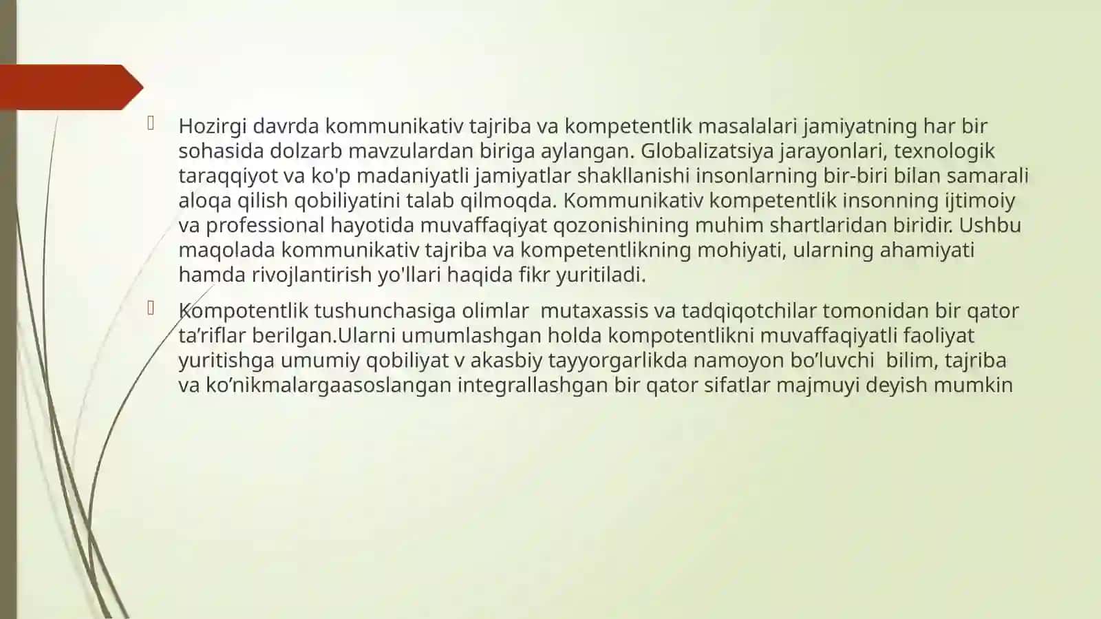 Kommunikativ tajriba 2